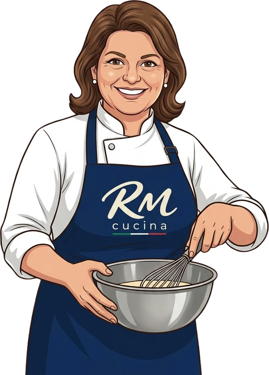 Rosa María, de RM Cucina, batiendo en un bol